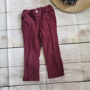 GARANIMALS maroon girls skinny pants 2T